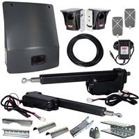 USAutomatic Sentry 300 Series Dual Swing Gate Opener Kit - AC Charging Option